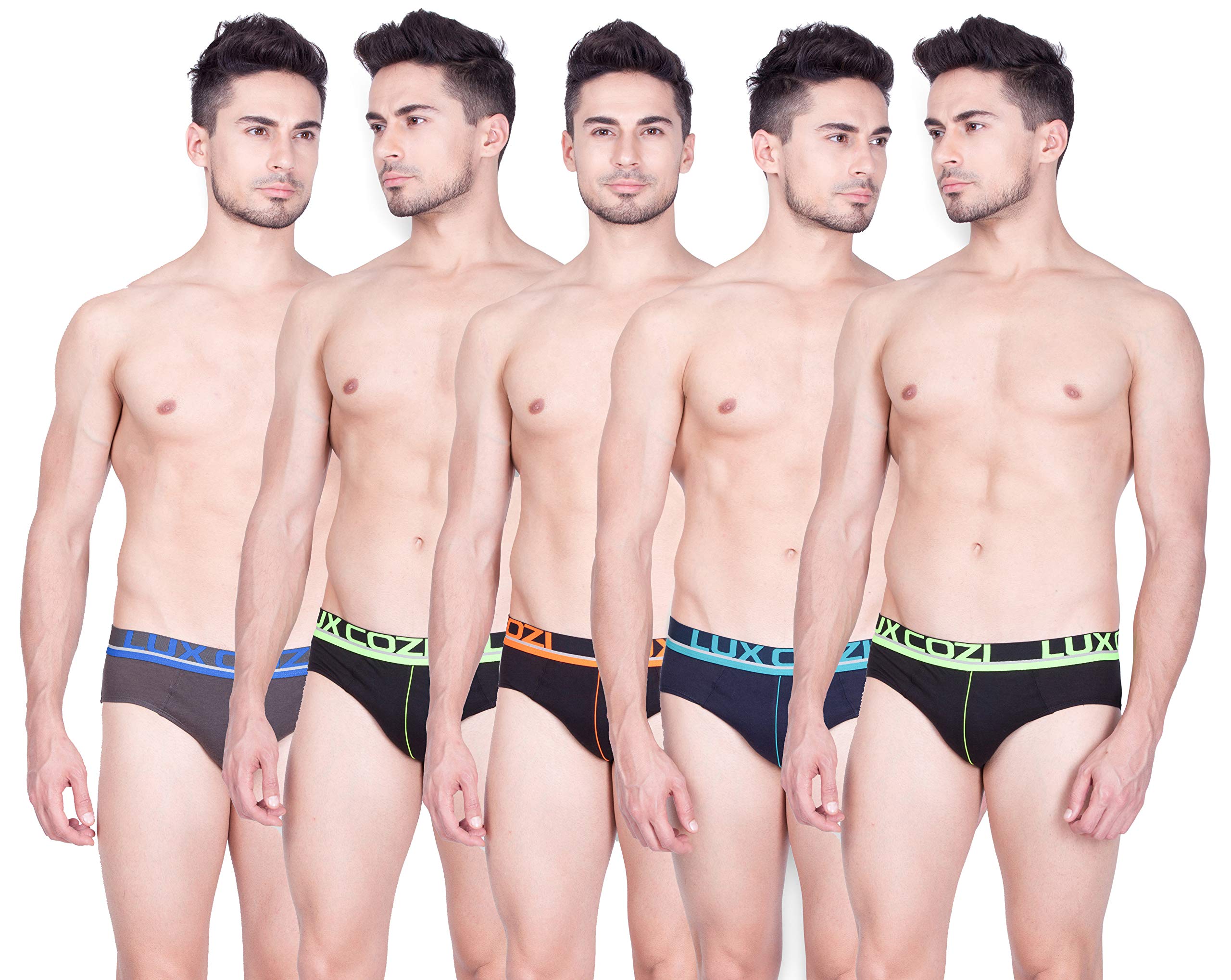 lux cozi Men's Cotton Brief (Pack of 5) (Color & Prints May Vary)-picture-36