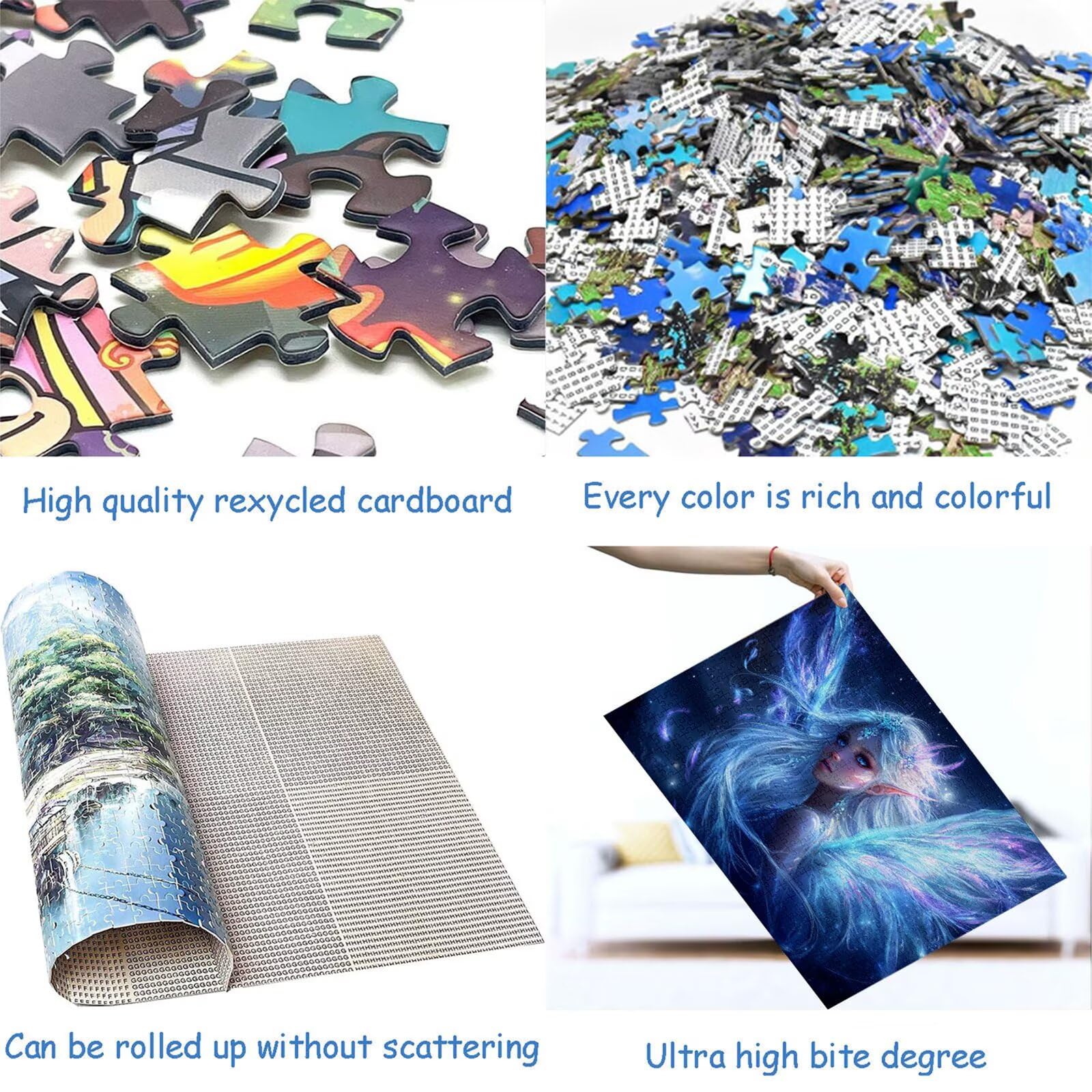 Puzzle 2000 elementów puzzle dla dorosłych elf 100 x 70 cm unikalne rzemiosło klasyczne 3D drewniana układanka do rodzinnych gier aktywnych, układanka do samodzielnego wykonania nawet do