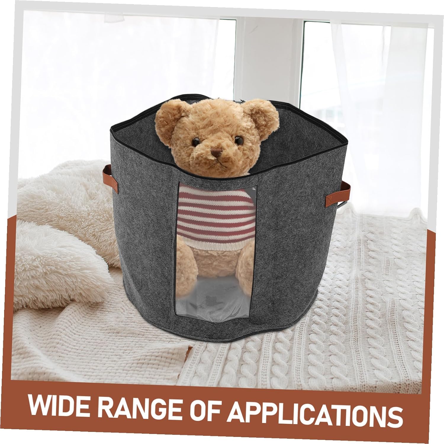 Round Hat Carrier Case with Transparent Panel Hat Organizer Box for Wide-brimmed and Baseball Caps Portable Storage Container for Travel and Home Use