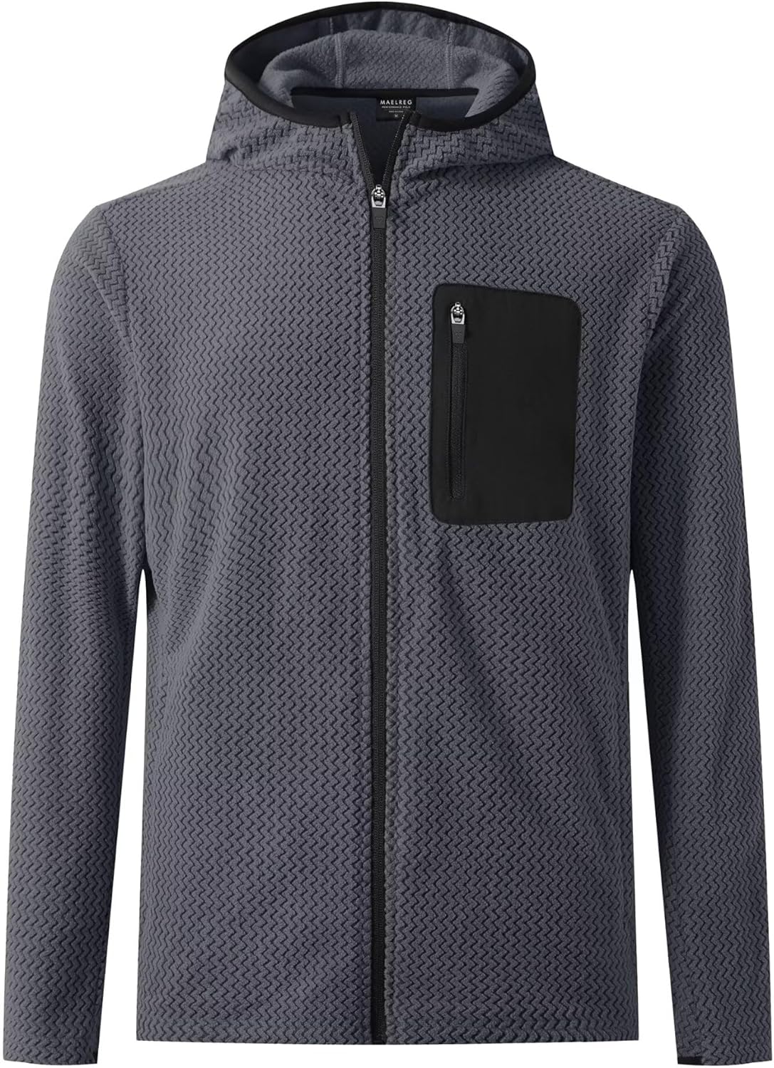 M MAELREG Fleece Hoodies Jacket Men Full Zip with 3 Zip Pockets Lightweight Soft Warm Hoodie for Golf Athletic Travel - Image 7