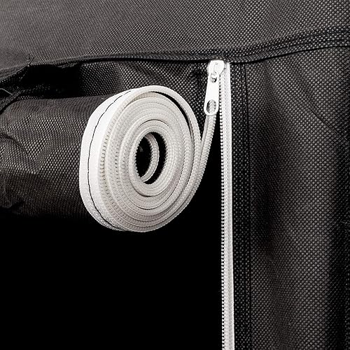 Miniatura 7 de Organizador portátil de almacenamiento de ropa de armario de 67 pulgadas con 12 estantes y 4 bolsillos laterales, tela no tejida duradera y