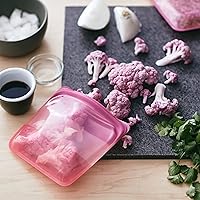 Vista 2 de Stasher Bolsa de almacenamiento reutilizable de silicona, bolsa para sándwich, bolsas reutilizables para congelador, microondas, lavavajillas