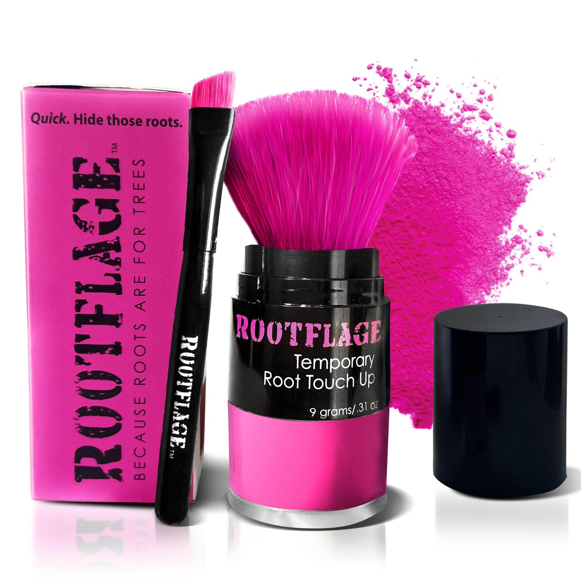 Temporary Hair Dye Pink Colored Hair - Shampoo Out Pink Color Powder -Works on Dark Hair (01 Pink Parade)