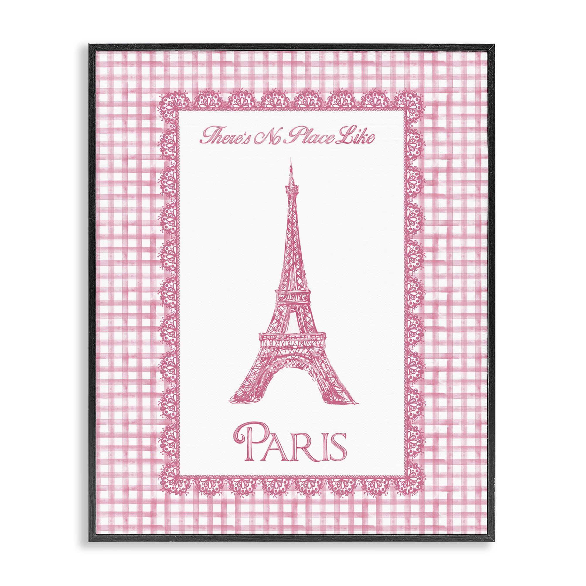 Paris Lace Typography, 24 x 30 Inch Framed Giclée Print