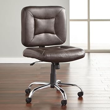 BrylaneHome 500 Lbs. Weight Capacity Armless Office Chair - Brown