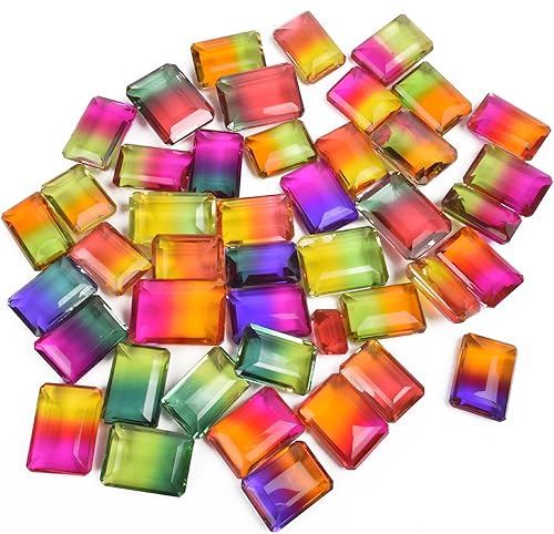 GEMHUB Aproximadamente 500 Ct. 6 piezas de piedra preciosa suelta de ametrina de corte esmeralda brasileño multicolor, Gema, Ametrino