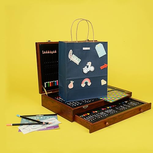 Miniatura 6 de Bolsas de regalo azules  8 x 4 x 10 pulgadas, paquete de 50 bolsas de compras de papel kraft azul marino con asas, bolsas de manualidades a granel