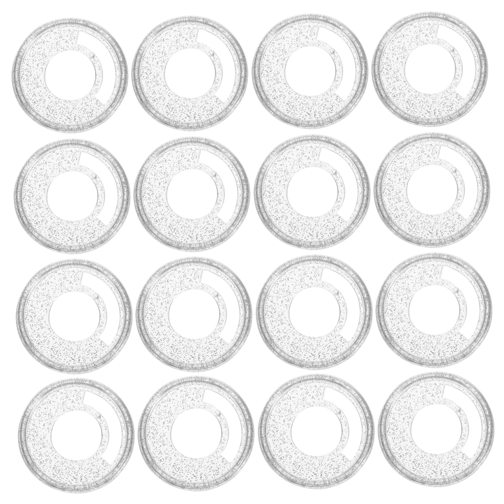 Lurrose 250stücke Kunststoff-binder Discs Für Notizbücher Erweiterungsringe Mit Glitzerndem Transparentem Finish Für -planer Und Lose