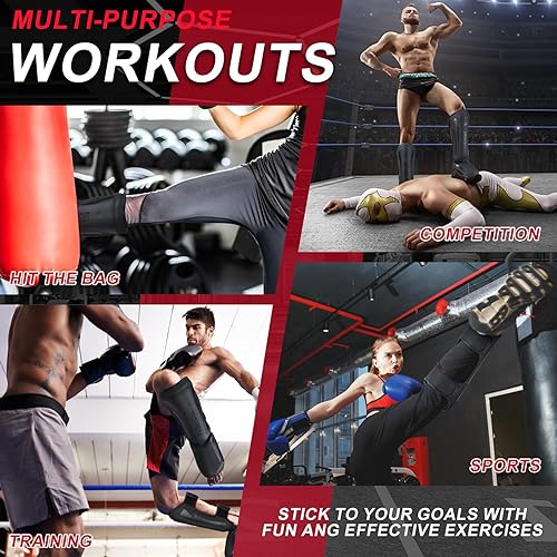 Miniatura 6 de Valchiria Espinilleras Kickboxing Muay Thai,MMA artes marciales patadas equipo de entrenamiento de sparring,Boxeo Taekwondo Ideal Padding Low Sweat