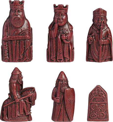 Miniatura 3 de Veronese Design 2 1/2 pulgadas estilo Isla de Lewis Ajedrez pintado a mano resina madera marfil acabado estatua decoración del hogar Sólo