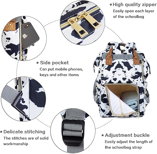 Miniatura 4 de LIMHOO 4 en 1 bolsa de pañales mochila conjunto para bebés niñas mamá gran capacidad impermeable bolsa de cuidado del bebé multifunción bolsa de