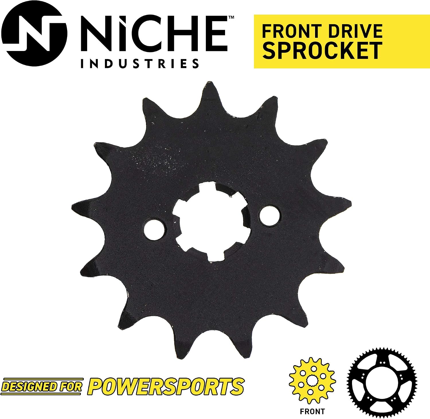 NICHE Drive Sprocket Chain Combo for Kawasaki KDX200 Front 13 Rear 48 Tooth 520V-X X-Ring 112 Links