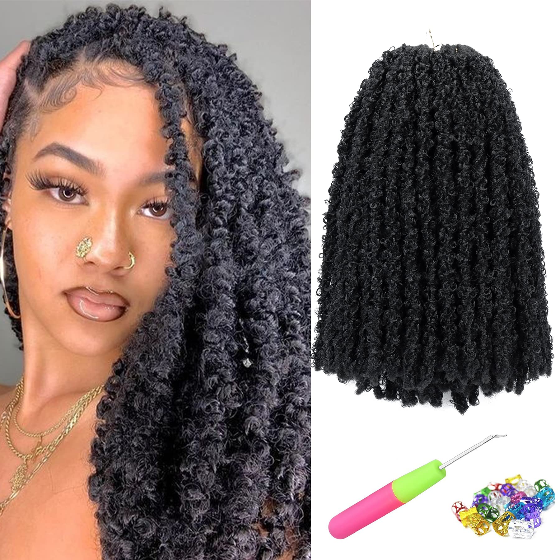 Buy Vomella 1 Packs Butterfly Locs 12 Inch Butterfly Locs Crochet Hair Distressed Locs Crochet