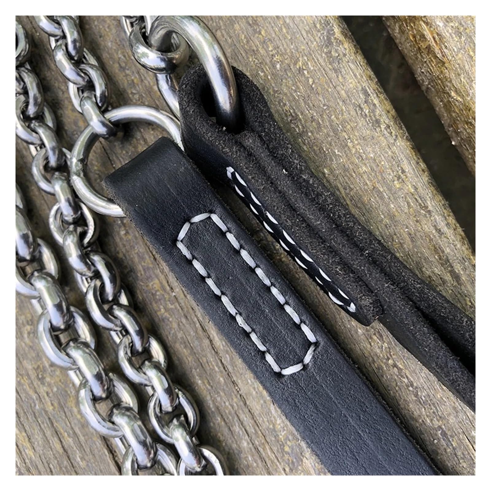 Hundeleine aus rostfreiem Stahl, Anti-Biss-Zucht-Gehseil, Traktionskette for mittelgroße und große Hunde zu Hause, kompatibel mit Labr Golden Retri(Total Length 1.5m,4mm Thick)