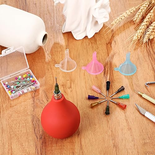 Miniatura 6 de 4 juegos de herramientas de cerámica, botellas deslizantes para cerámica, aplicador de puntas de precisión para botellas de cerámica con embudos de