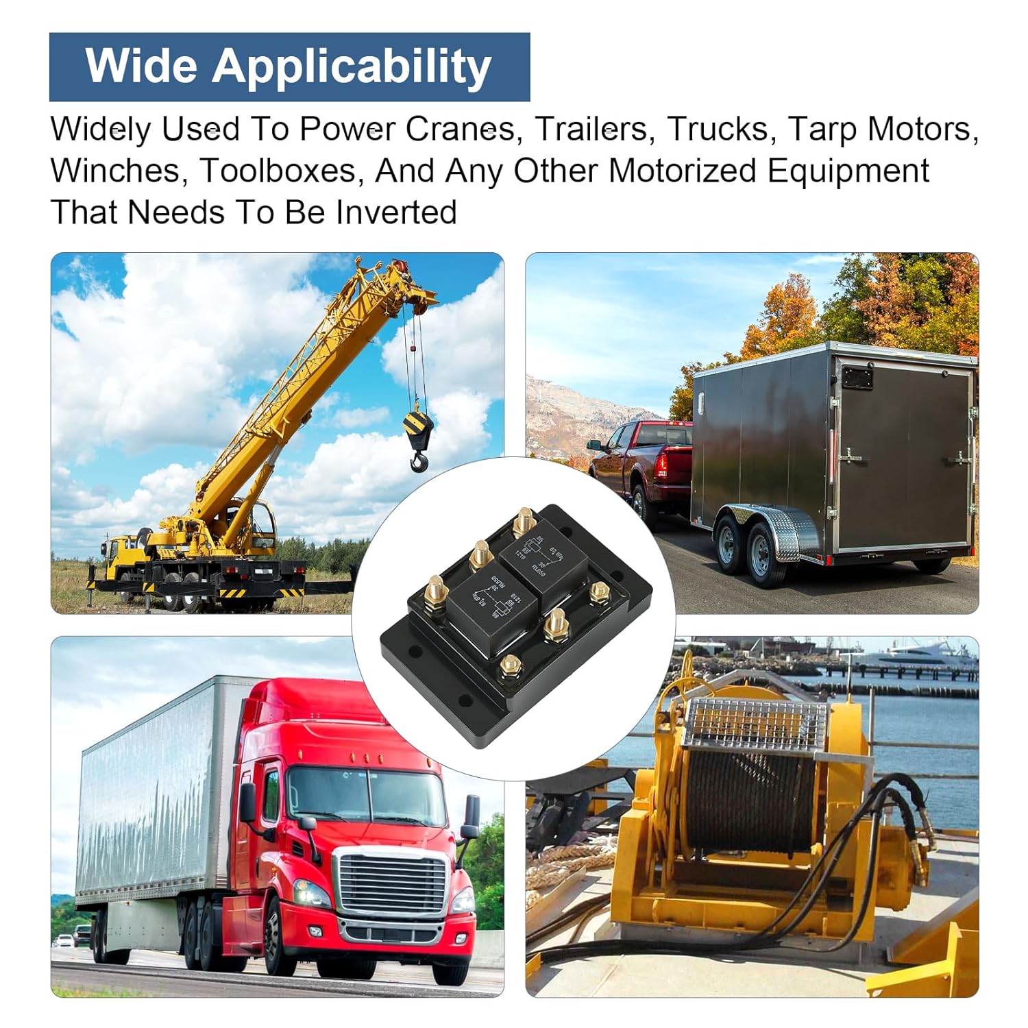 Forward and Reverse Relay Module Replacement for Tarp or Winch Motor, Replaces 5541100 24452