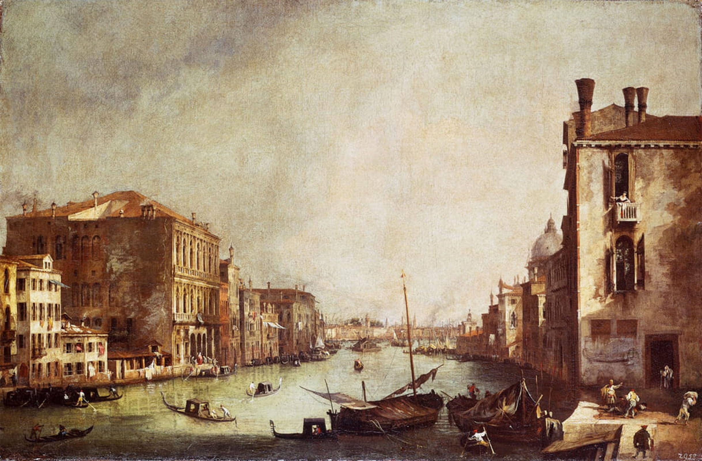 ARTXLXXBN Famous Painting Art Wall Decor Abstract Art Picture View of Canalfrom San Vio by Canaletto Animal Pictures for Home Decor 60x90cm