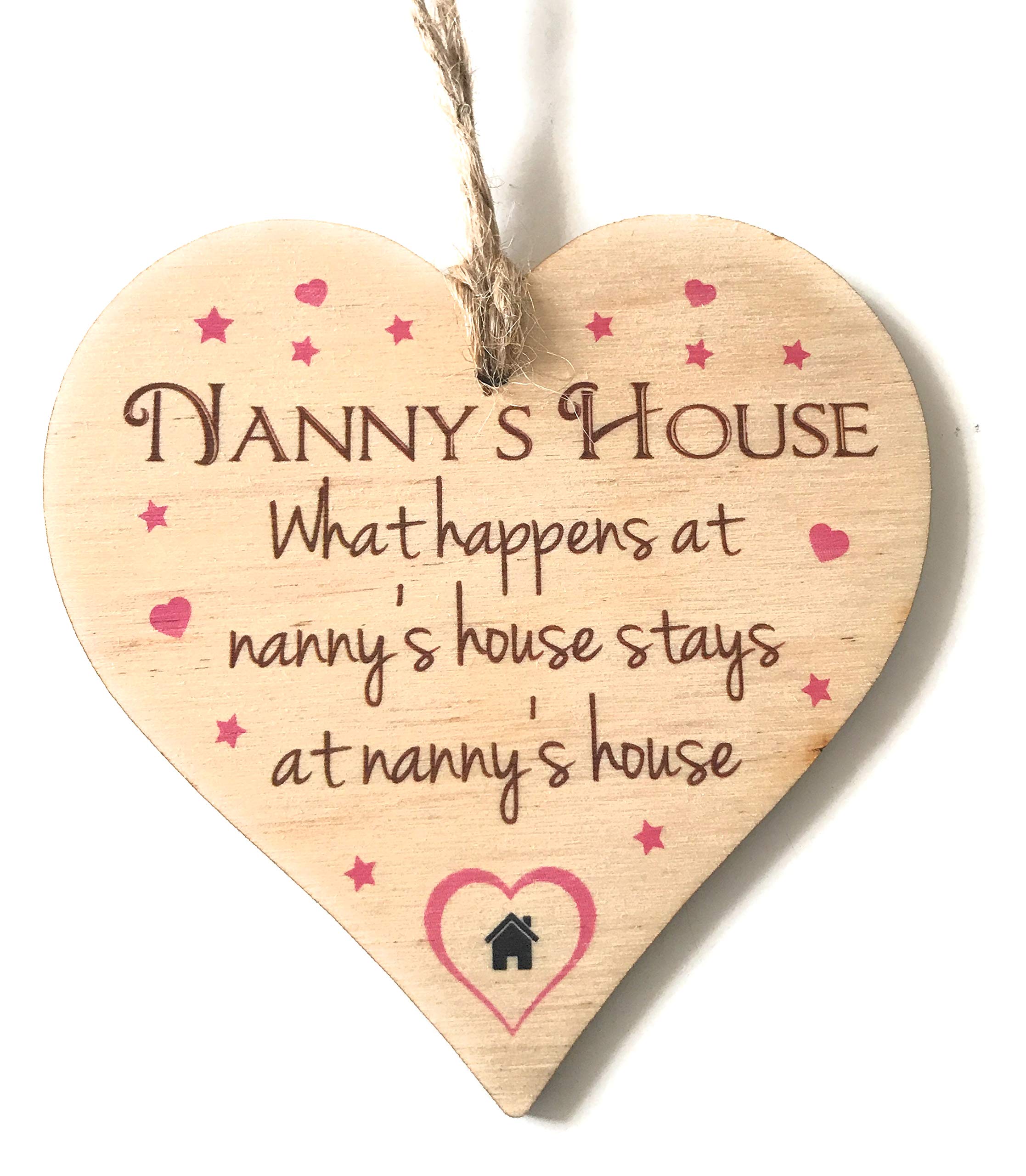 Maisie Moo Gifts Limited Brown Nanny Wooden Sign Cute Hanging Plaque Sentimental Saying Gift