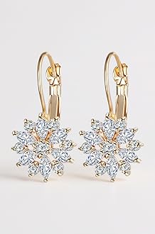 Shining Diva Fashion Latest 18k Gold Plated AAA Crystal Diamonds Earrings For Women & Girls