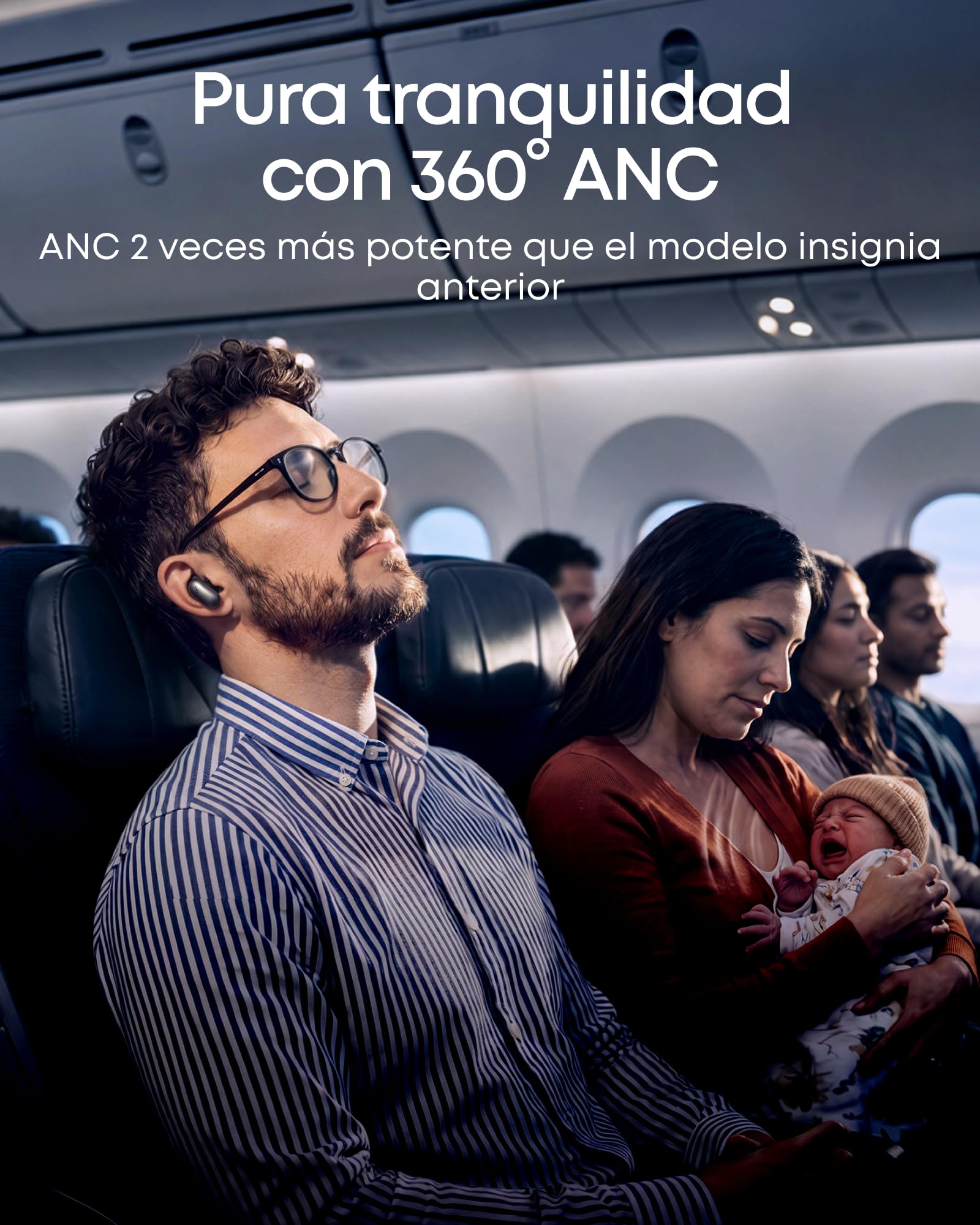 Soundcore Liberty 5 Pro,Auriculares inalambricos Bluetooth con Chip IA,Llamadas nítidas certificadas por los Récords Mundiales Guinness,cancelacion Ruido adaptiva,Hi-Res,traductor en Tiempo