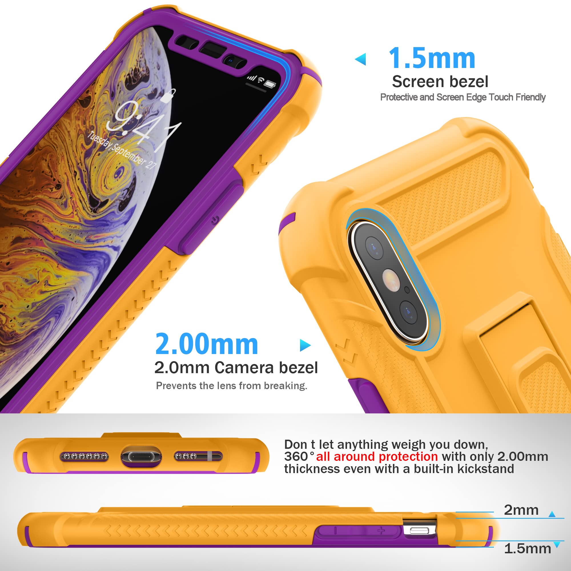 5D Occhiali Per Il IPhone 6 6s X XR XS Velo Di Vetro Completa Protezione Dello S - Foto 3