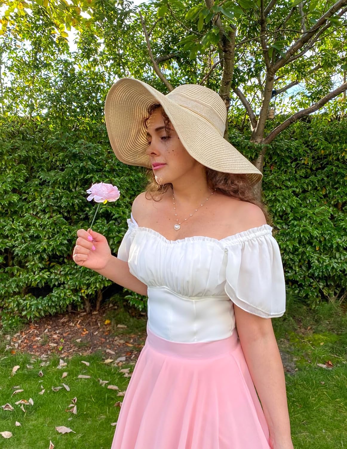 Scarlet Darkness Women Renaissance Shirt Off Shoulder Flutter Short Sleeve Top Summer Square Neck Peasant Blouse - Image 5