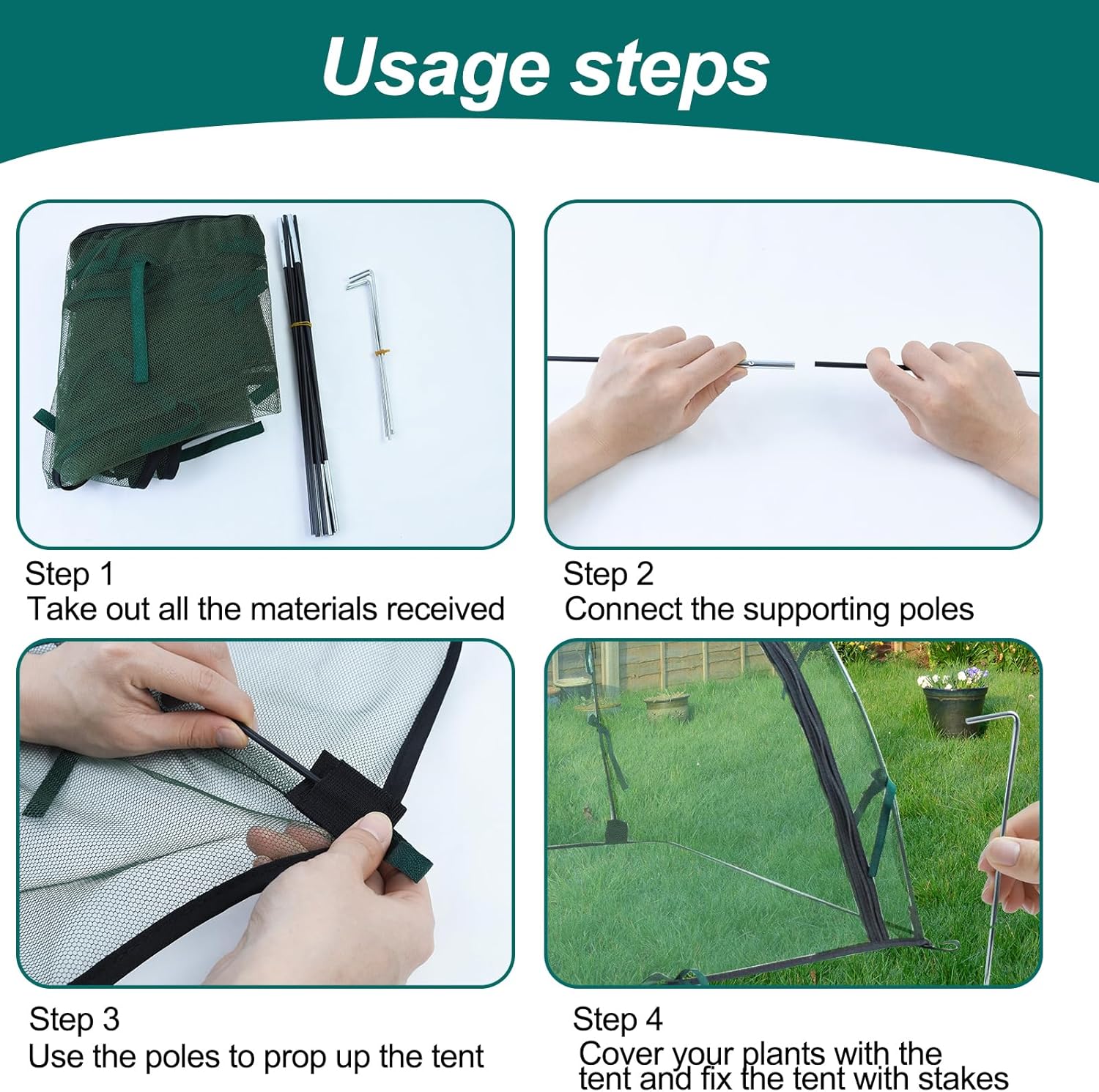 2pack Pest Guard Cover,22.8x22.8x22.8 Inches Garden Mesh Plant Cover Insect Bird Barrier Netting Mesh Outdoor Mesh Plant Enclosure Plant Tent Cover Pest Protection Guard for Fruit Vegetables