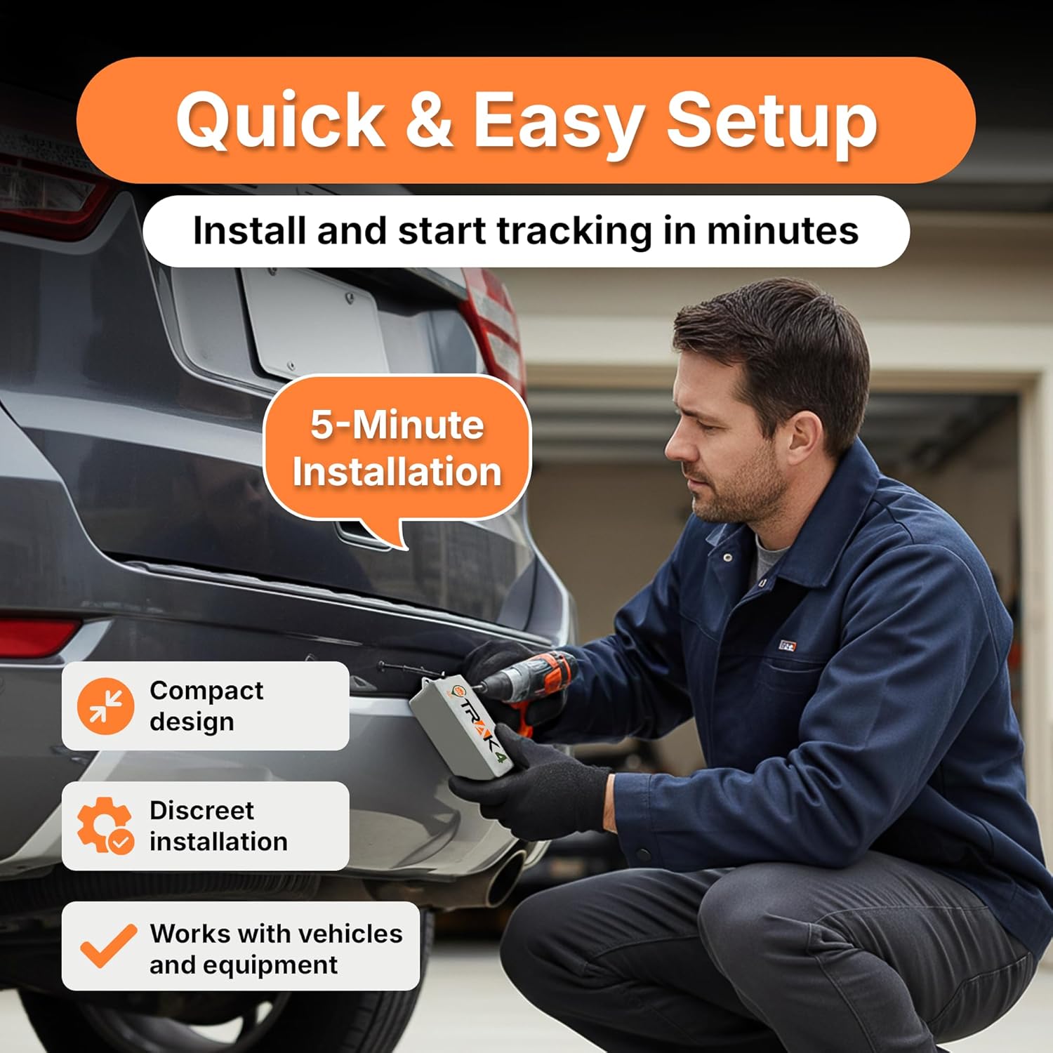 Trak-4 GPS Tracker for Vehicles, Assets, Equipment. Long Battery Life, Waterproof, Global Tracking. Low-Cost Subscription Required.