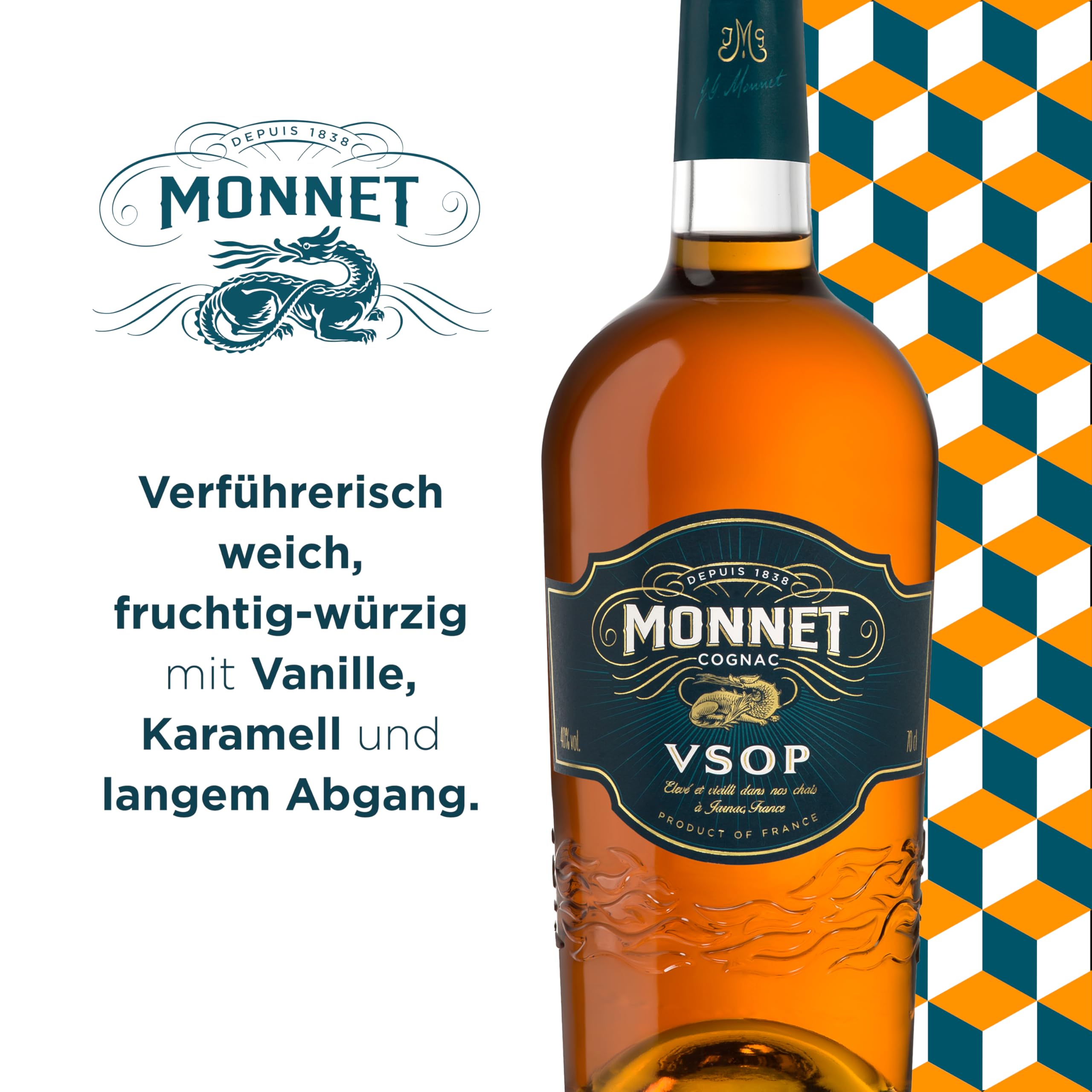 Monnet VSOP Cognac 40% Vol. 0,7 L Geschenkverpackung