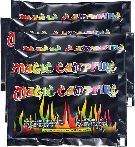 Miniatura 8 de HGD Paquete de 5 paquetes mágicos que cambian de color para fogatas, paquetes de color de fuego, paquetes de fuego de color mágico, paquetes de