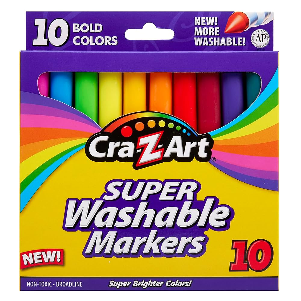 Amazon.com: Cra-Z-Art Bold Washable Markers, 10 Count : Toys