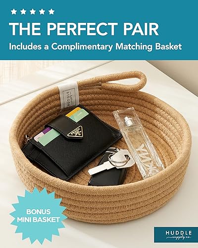 Miniatura 6 de Cesta de manta lavable XXXXL para sala de estar, estilo bohemio, 24 x 17 pulgadas, 2 cestas de juguetes tejidas para mantas, almohadas, mantas,