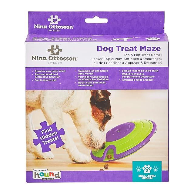 Foto 2 de 8 de Outward Hound Nina Ottosson Treat Maze - Dispensador Interactivo de recompensas - Rompecabezas para Perros