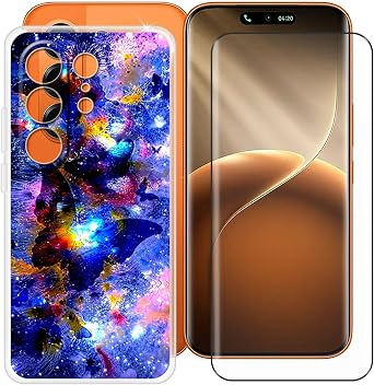for Tecno Camon 50 Ultra Case with 1 x Tempered Glass Screen Protector, Soft TPU Shockproof X Anti-Scratch Ultra Thin Clear Phone Cover for Tecno Camon 50 Ultra 6.78" - XT146