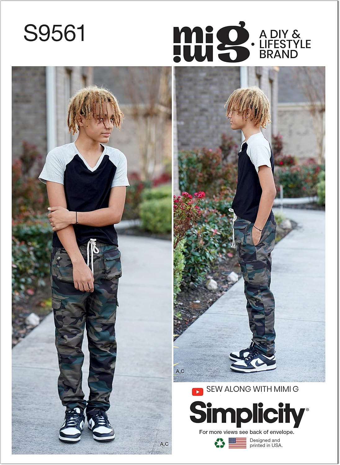 Simplicity SS9561A Boys' Top, Pants and Shorts Sewing Pattern Kit, Code S9561, Sizes 8-10-12-14-16