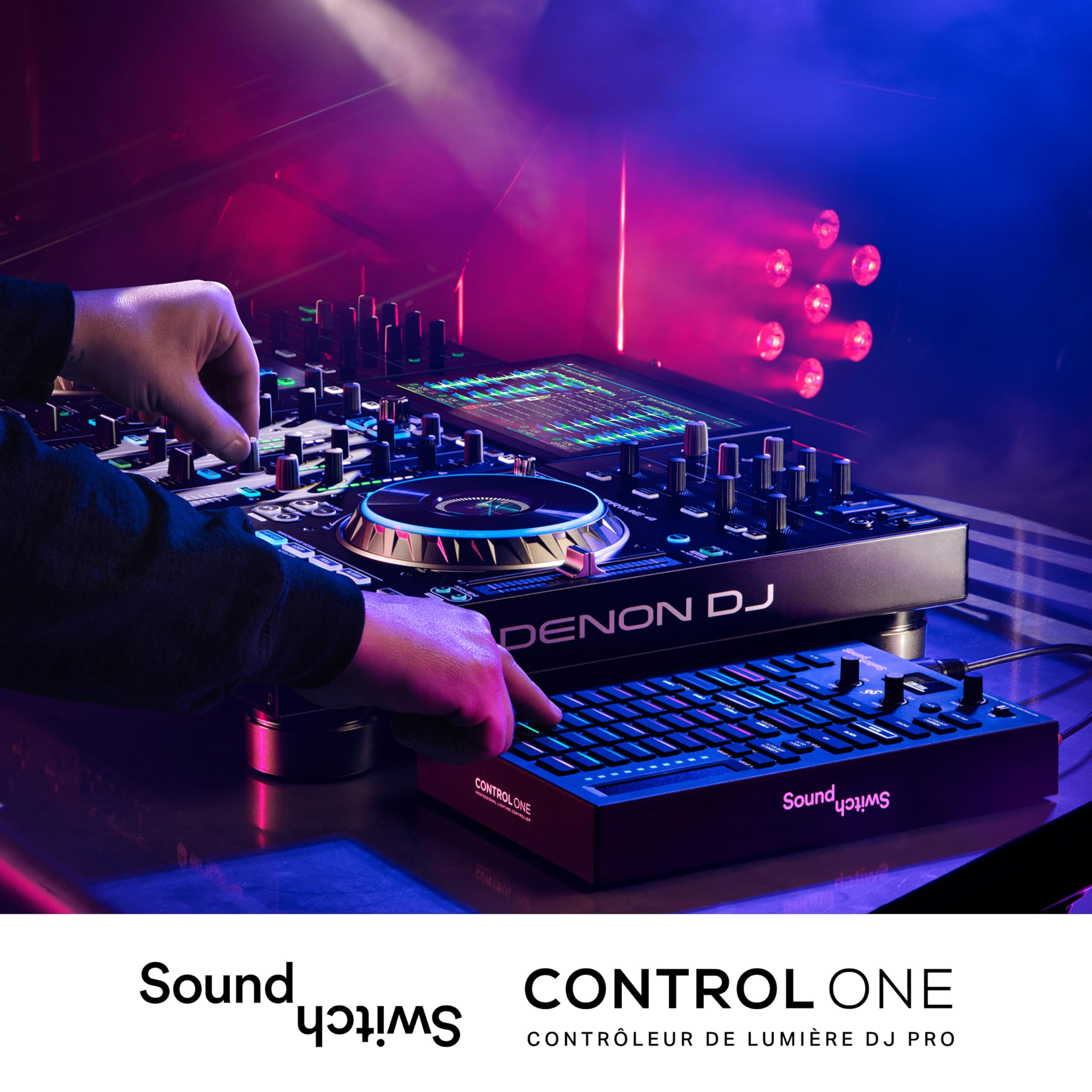 SoundSwitch Control One - Contrôleur de Lumière DMX Pour DJ, avec Trois Mois D'accès au Logiciel SoundSwitch et Prise en Charge de DMX et Phillips Hue