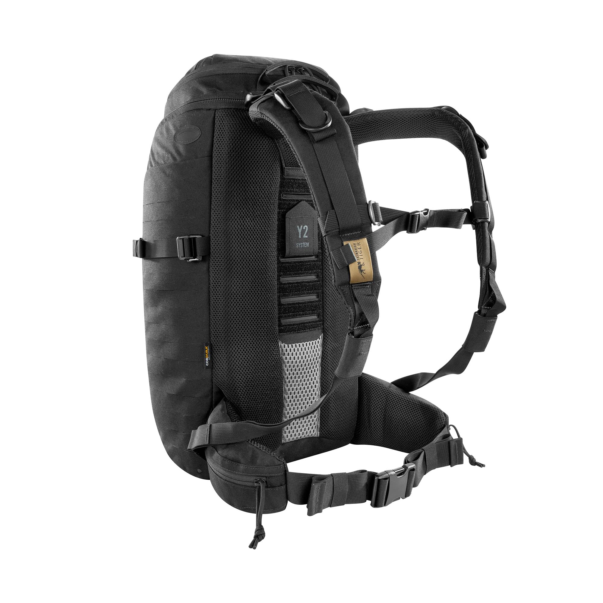 Tasmanian Tiger TT Modular Pack 30 SL Ergonomiczny plecak wędkarsko-turystyczny z regulowanym tyłem; plecak trekkingowy o pojemności 30 litrów z 2 dodatkowymi organizerami, czarny