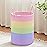 VIPOSCO Tall Laundry Basket, Large Dirty Clothes Hamper with Leather Handle, Woven Rope Storage Basket for Blanket, Toy In Living Room, Bathroom, Bedroom - 58L Rainbow