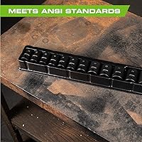 Vista 5 de ARCAN TOOLS AS21214M - Juego de llaves de vaso de impacto poco profundas, métricas, 0.433 in - 1.260 in, 14 piezas