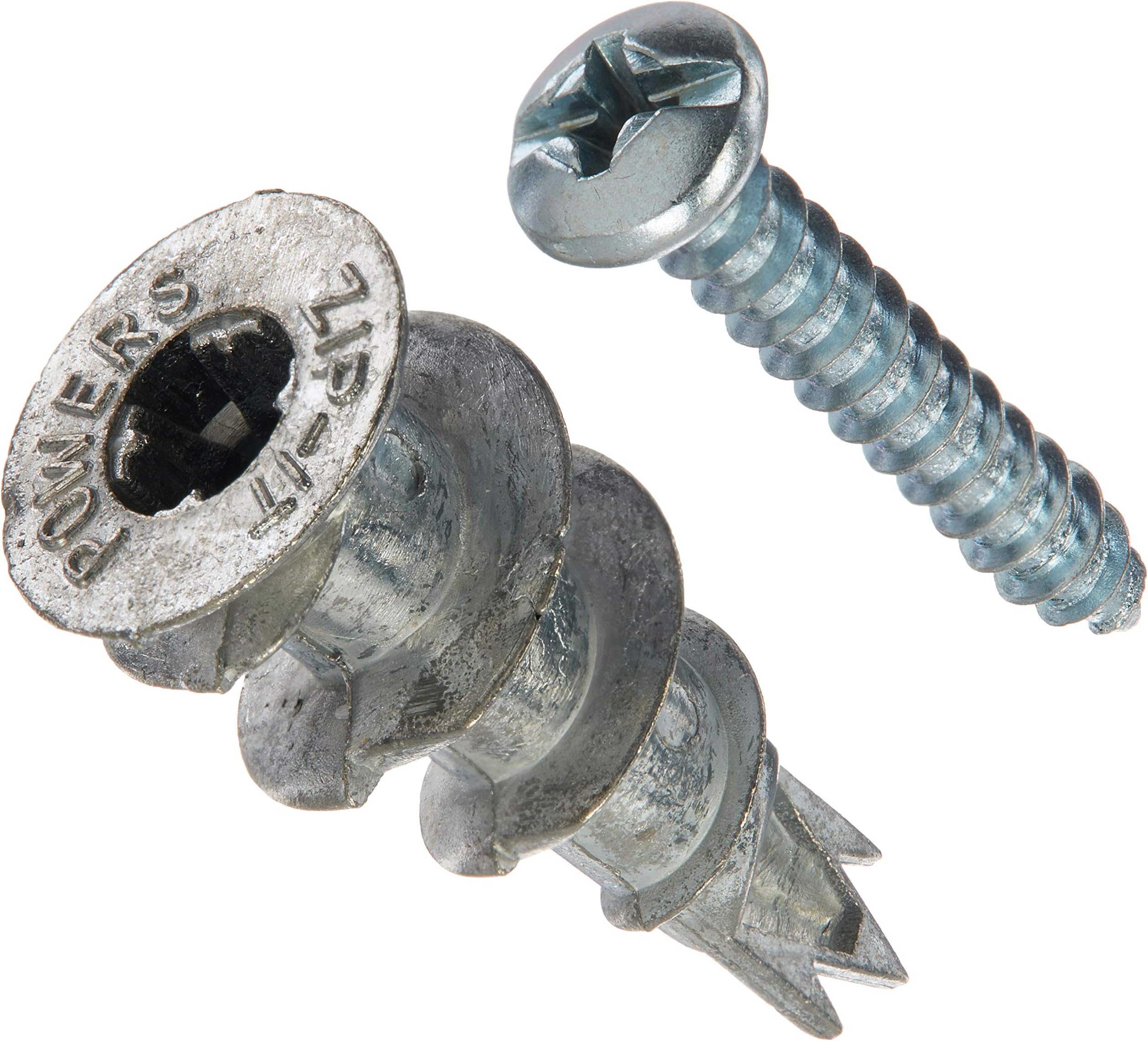 POWERS FASTENERS 02349Z Zip-It Metal Anchor with Screw, 100 Per Pack - 2488139