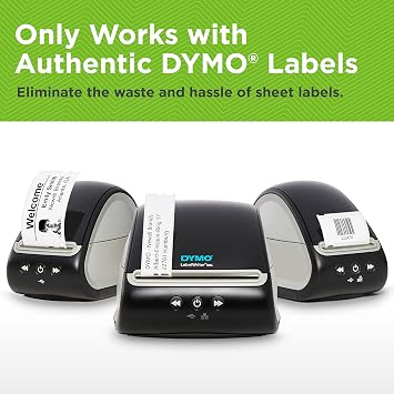 Dymo LabelWriter 550 Direct Thermal Printer with Automatic Recognition for Address, Shipping and Barcode Labels | EU Plug