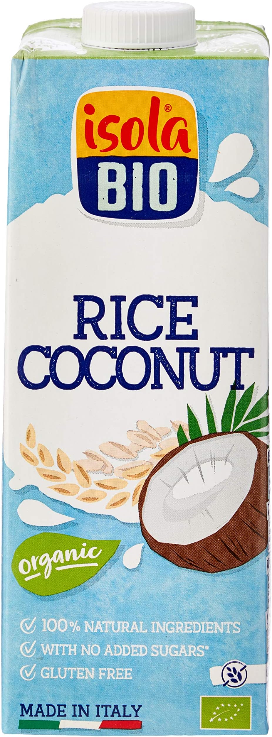 Isola Bio Organic Rice and Coconut Drink 1 Litre (Pack of 6)