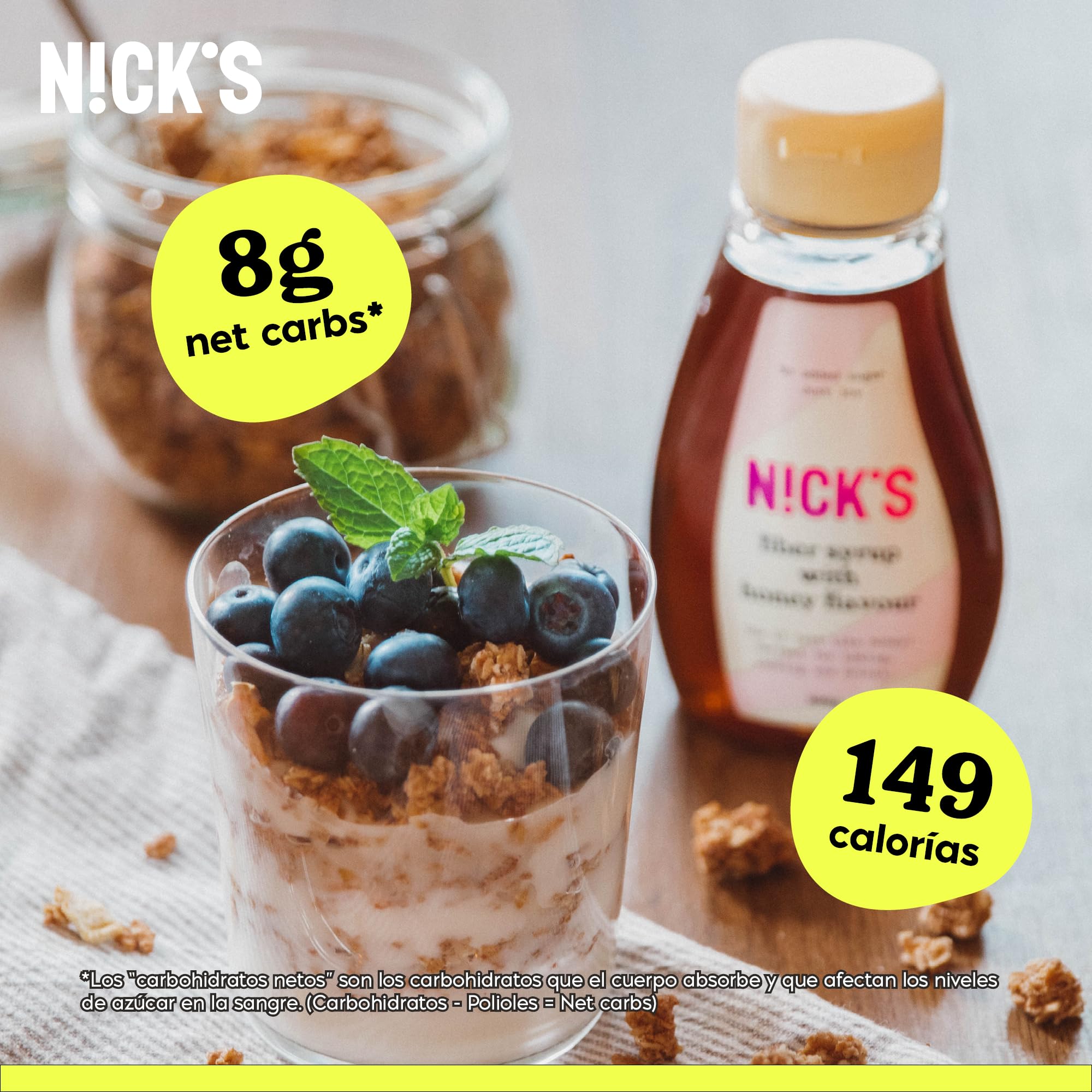 NICKS Fiber Syrup 300g Jarabe de fibra sin azúcar añadido