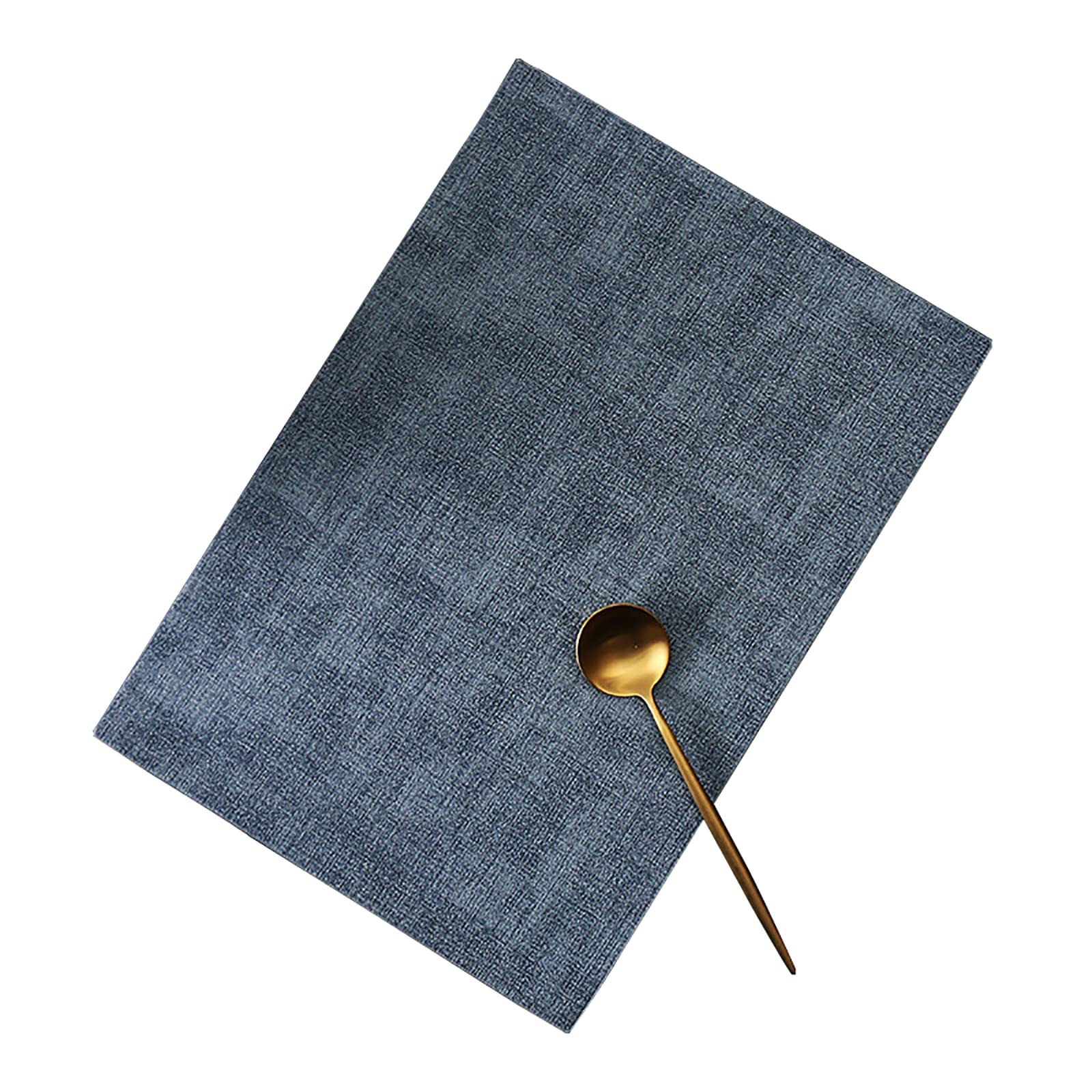 Set de table en cuir bleu x4 imperméable et facile à nettoyer