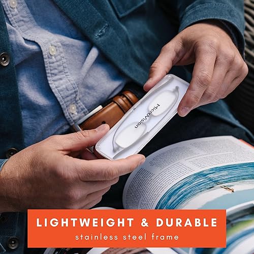 Miniatura 4 de MicroVision Optical Gafas de lectura de aire plegables planas con tecnología patentada de bisagra rodante y estuche compacto para mujeres y hombres