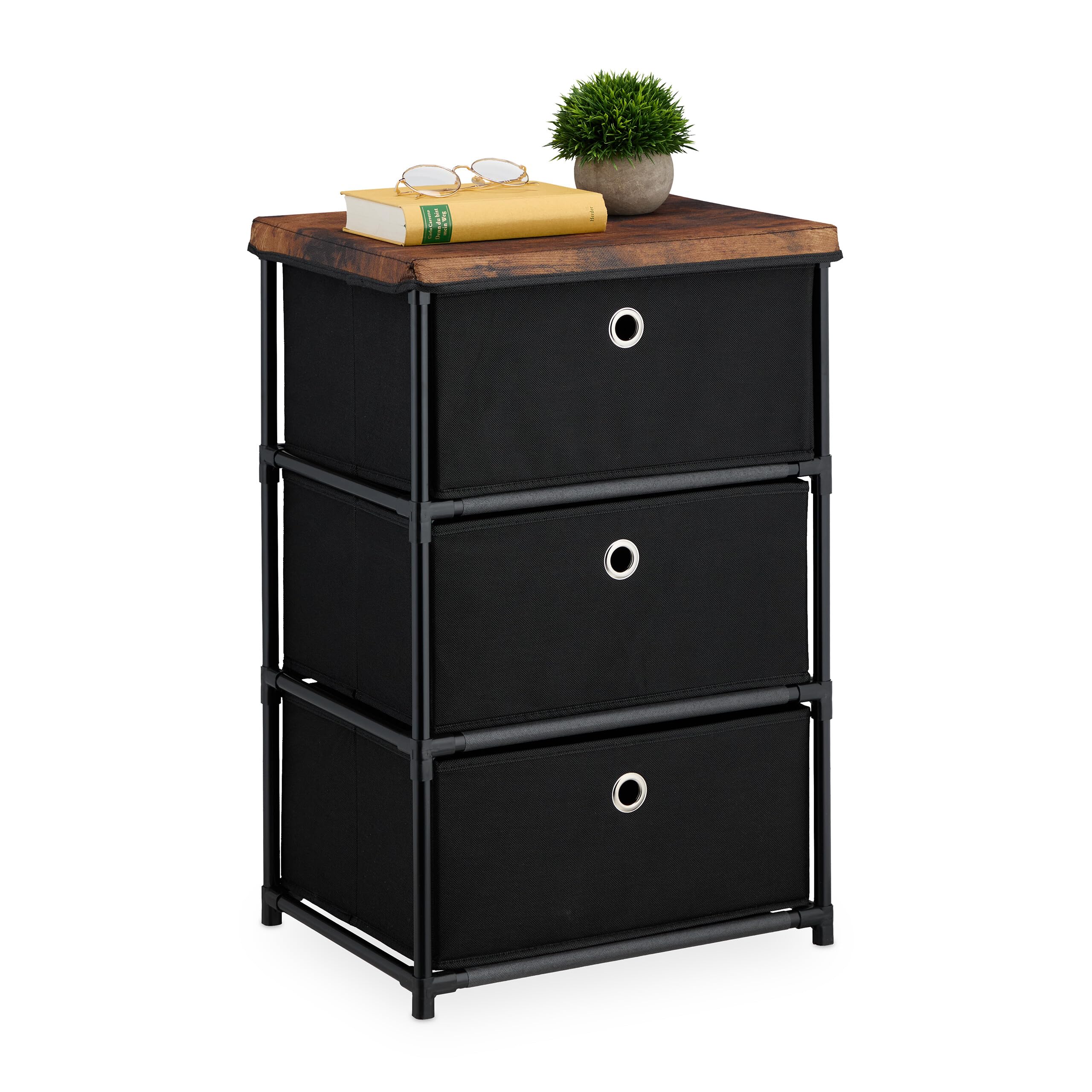 Meuble TV 1 Abattant 2 Niches - Décor Graphite Et Chêne 155 X 43 X Hauteur 47 Cm