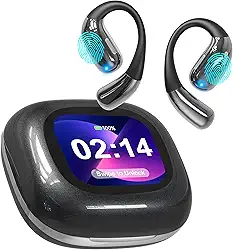 Fones de ouvido de tradução AI, fones de ouvido sem fio, tradutor de idiomas em tempo real com tela sensível ao toque LCD colorida, 144 idiomas, fones de ouvido intra-auriculares e fones de ouvido