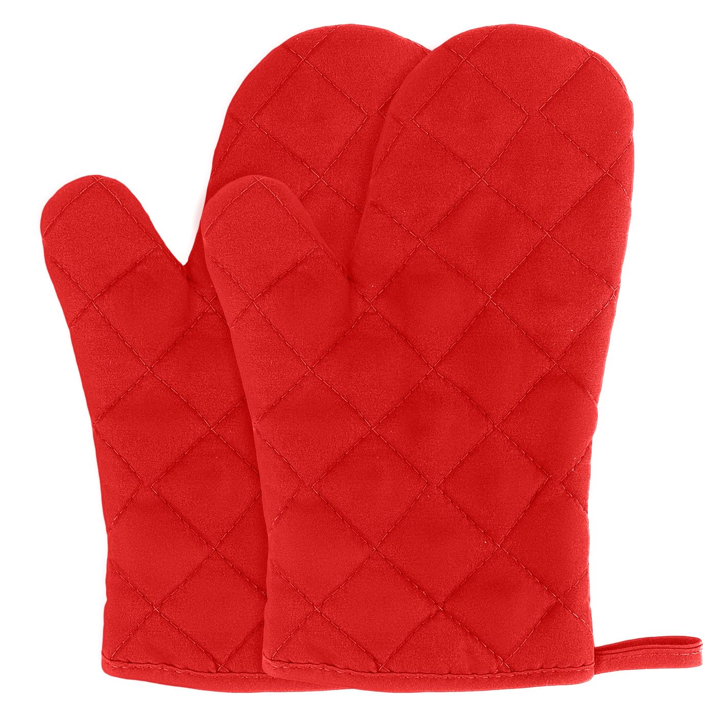 Wznnlt Red Oven Gloves Heat Resistant Oven Gloves Oven Mitt For Cooking, Frying, Baking (Red)