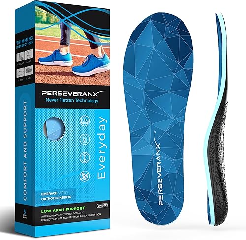 Miniatura 7 de PerseveranX Ortesis para aliviar la fascitis plantar, plantillas para fascitis plantar, plantillas semirrígidas de soporte de arco alto para hombres