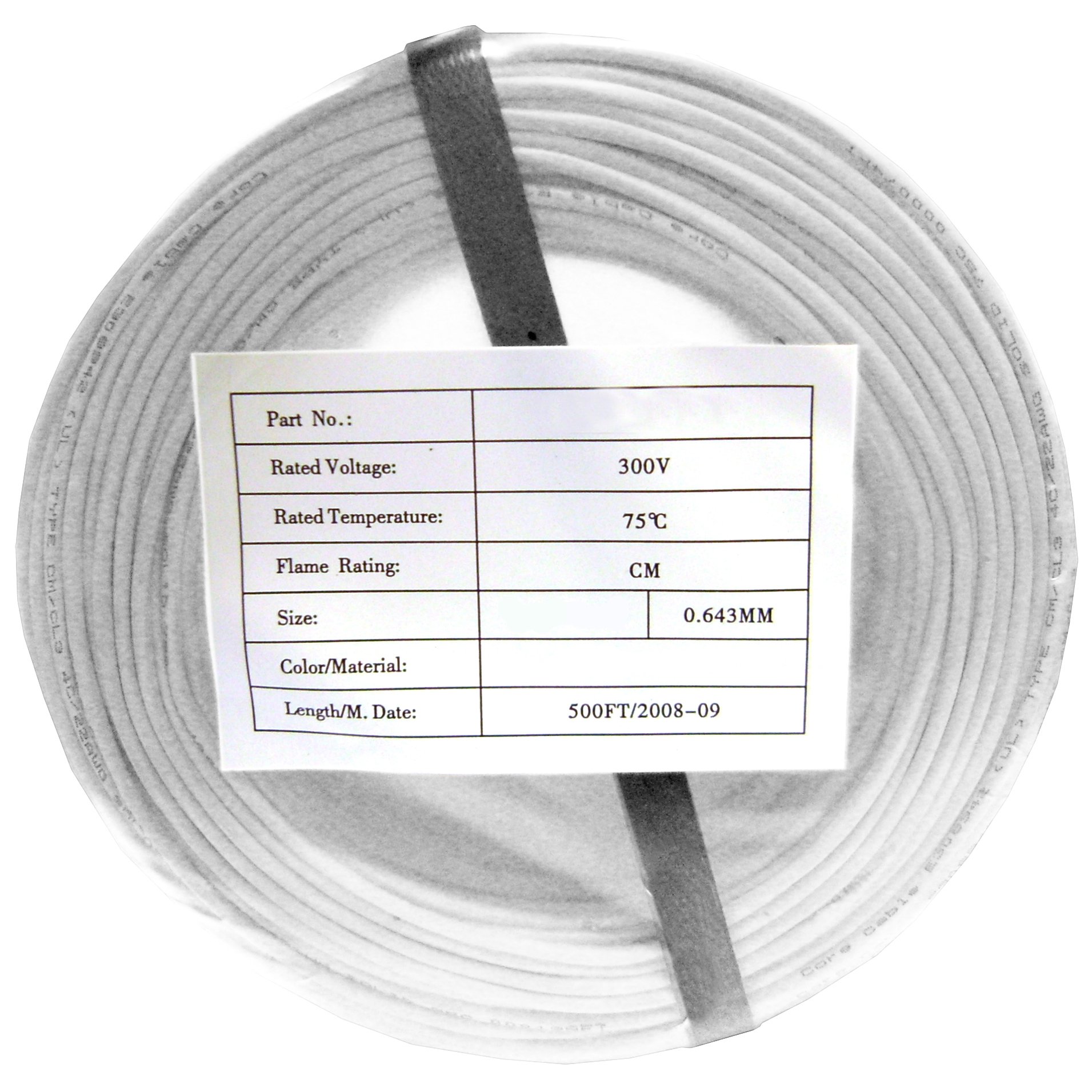 Cable Central LLC (10 Pack) Security/Alarm Wire, White, 22/2 (22AWG 2 Conductor), Solid, CMR/Inwall Rated, Coil Pack, 500 Feet